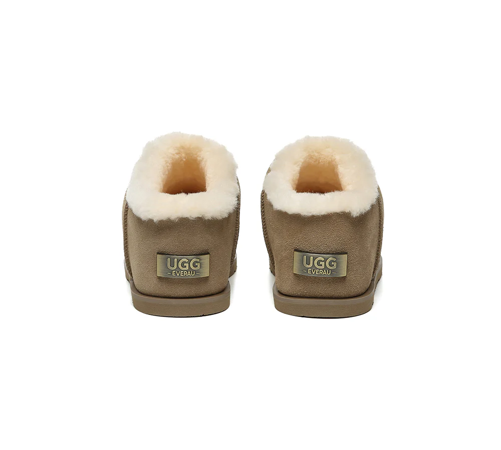 UGG EVERAU? UGG Slippers Sheepskin Wool Chunky Ankle Euro Loaf Pablo