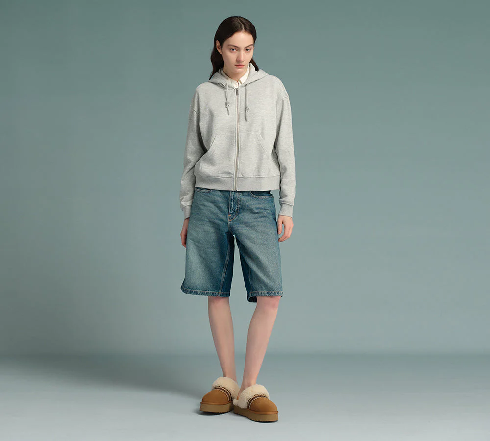 AUSTRALIAN SHEPHERD? UGG Slippers Sheepskin Wool Knitted Platform Isle