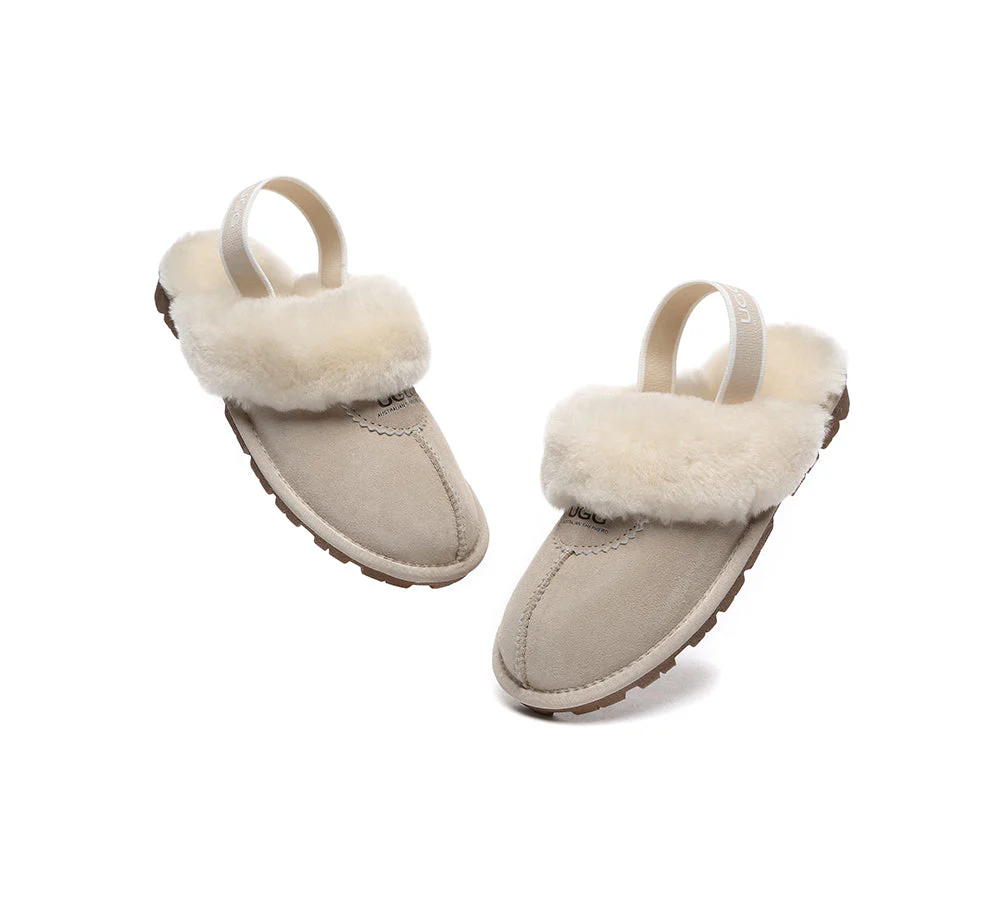AUSTRALIAN SHEPHERD? UGG Slippers Sheepskin Wool Slingback Waffle Plus