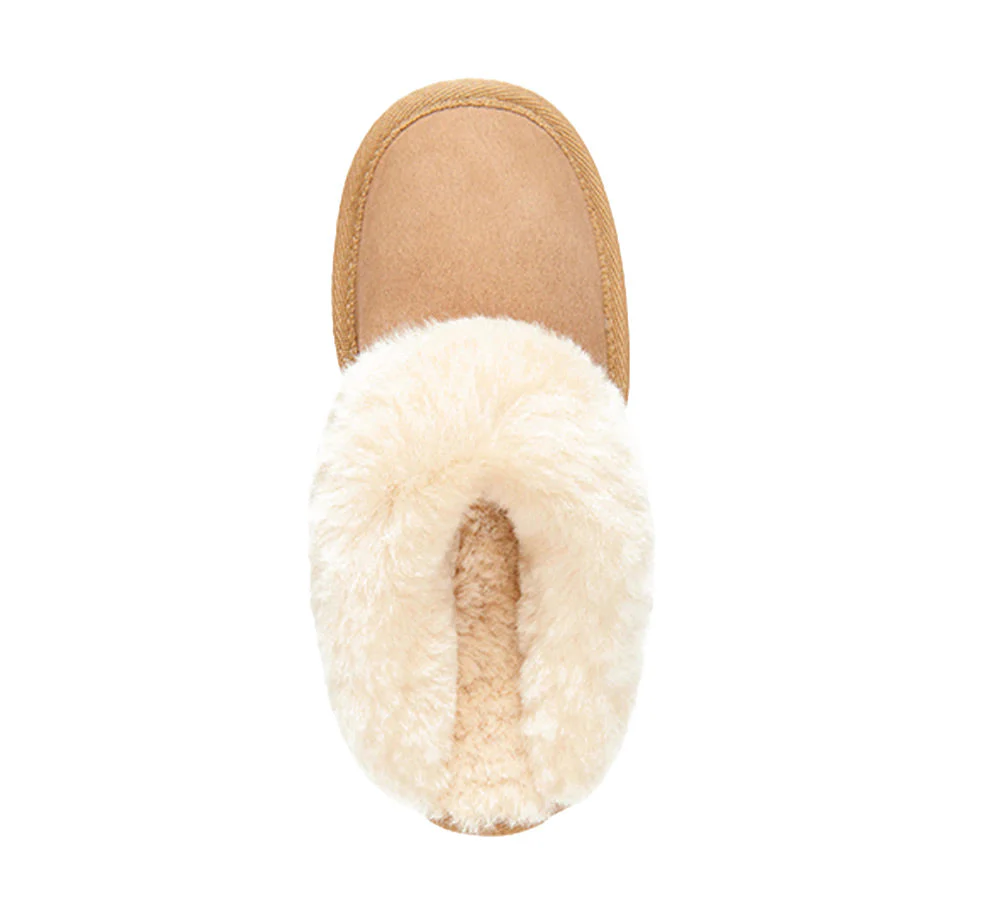 EMU? UGG Slippers Australian Made Sheepskin Wool Scuff Platinum Eden