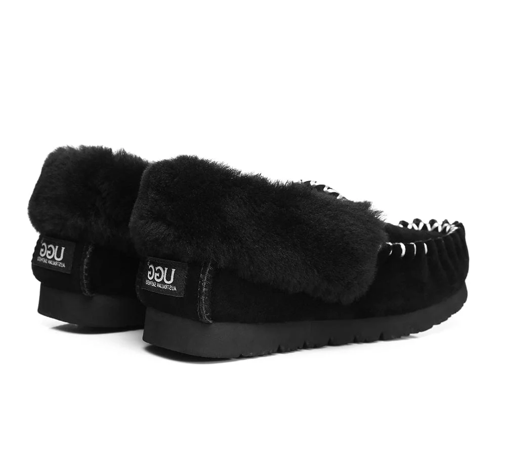 AUSTRALIAN SHEPHERD? UGG Slippers Sheepskin Wool Ankle Popo Moccasins