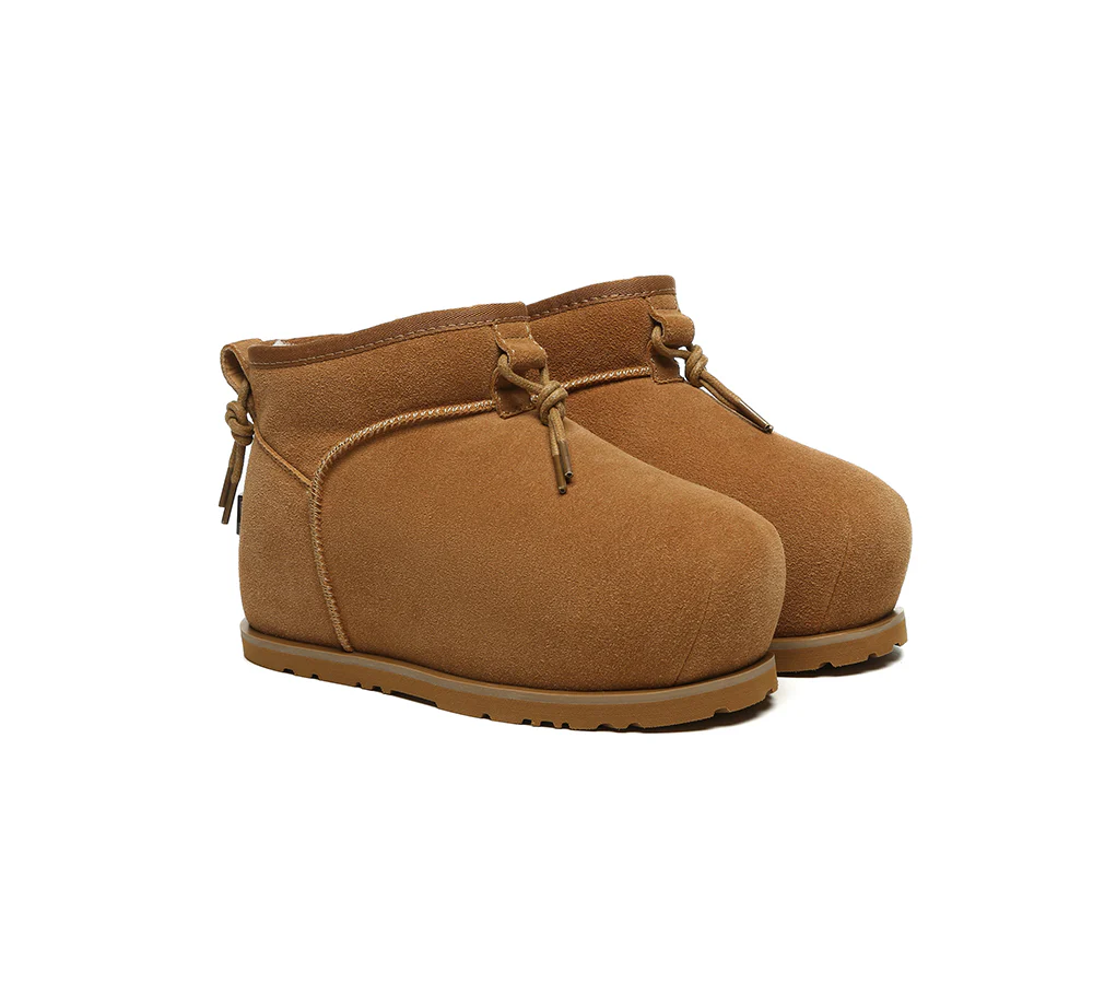 UGG EVERAU? UGG Boots Women Sheepskin Wool Mini Ankle Euro Loaf Palmer