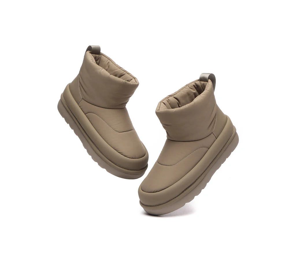 EVERAU? UGG Boots Women Sheepskin Wool Waterproof Ankle Dobra