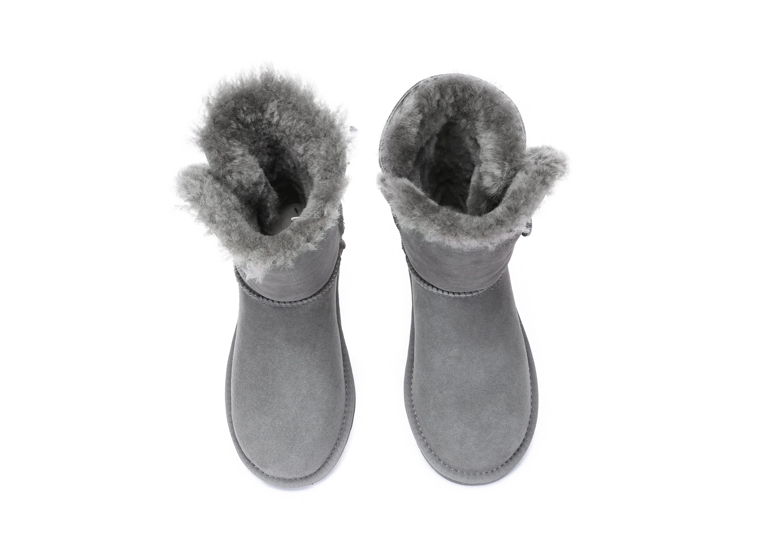 AUSTRALIAN SHEPHERD? UGG Boots Double Face Sheepskin Wool Short Button
