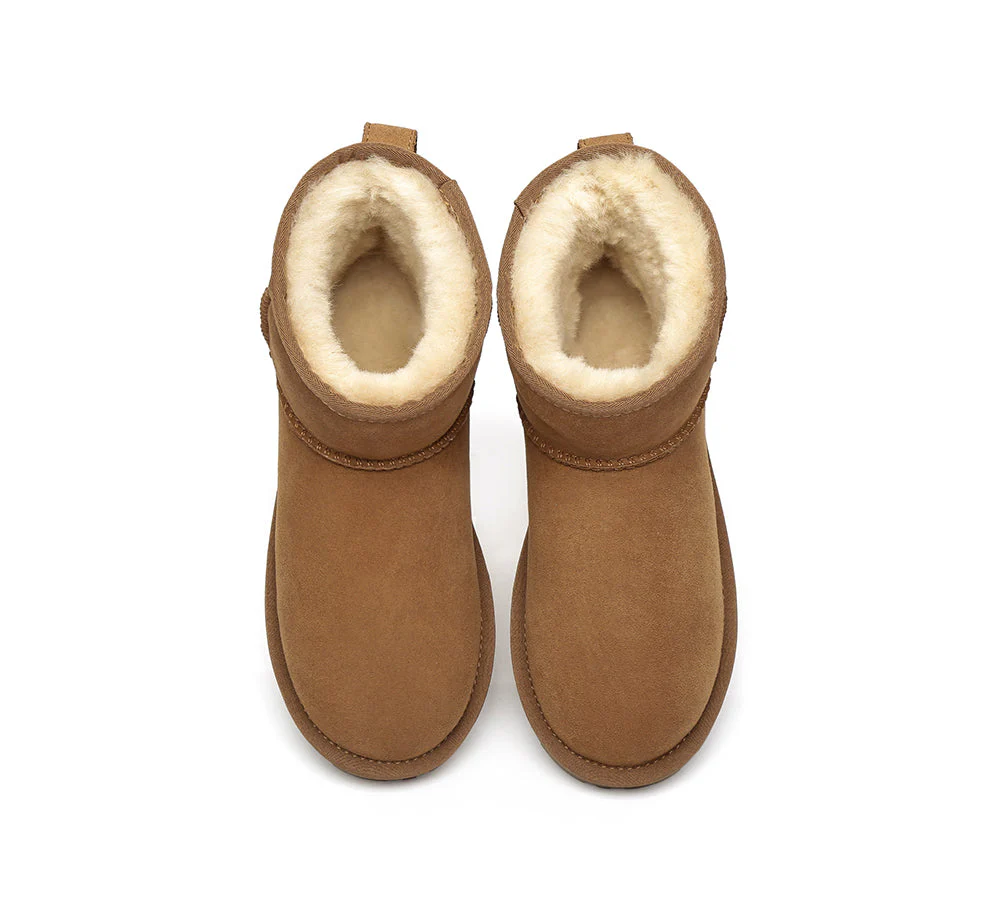 EVERAU? UGG Boots Sheepskin Wool Ankle Mini Classic