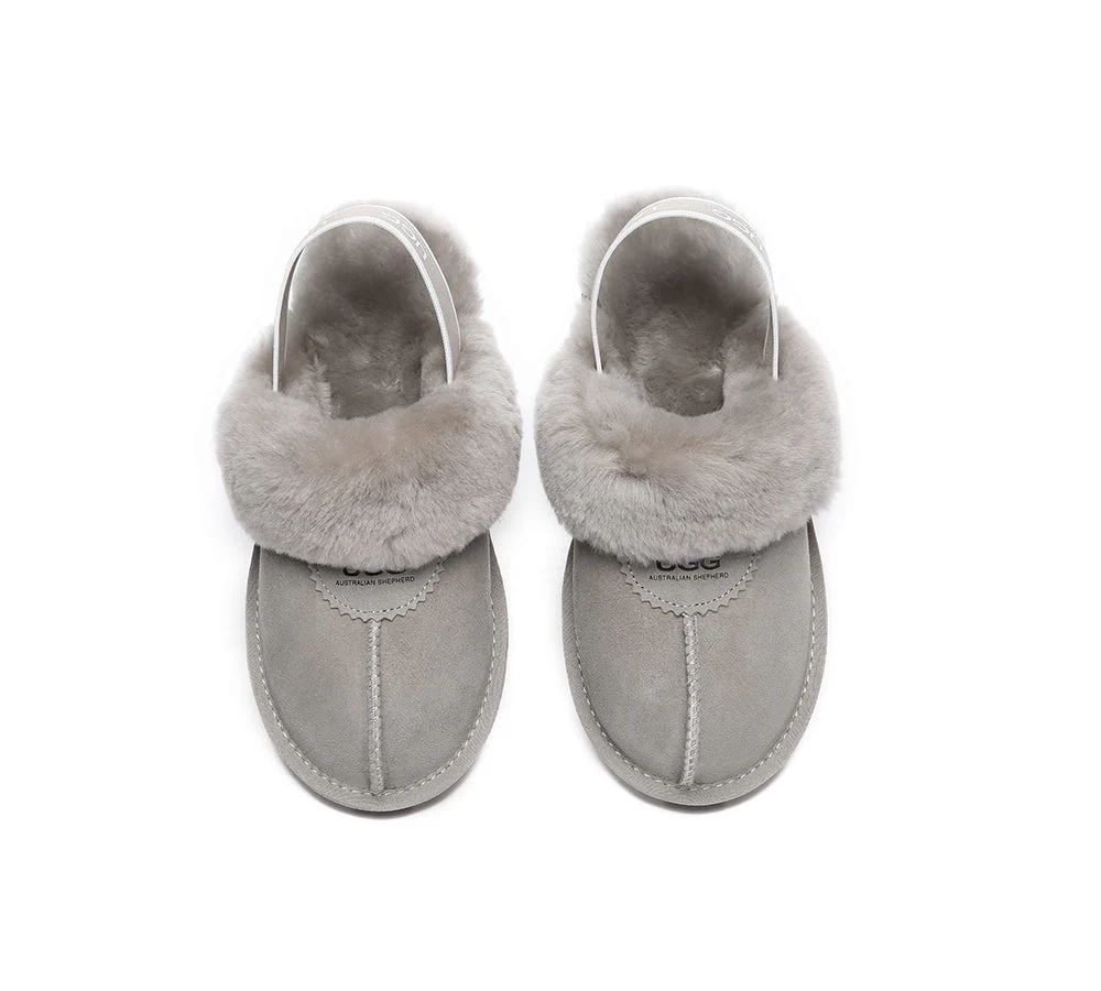 AUSTRALIAN SHEPHERD? UGG Slippers Sheepskin Wool Slingback Waffle Plus