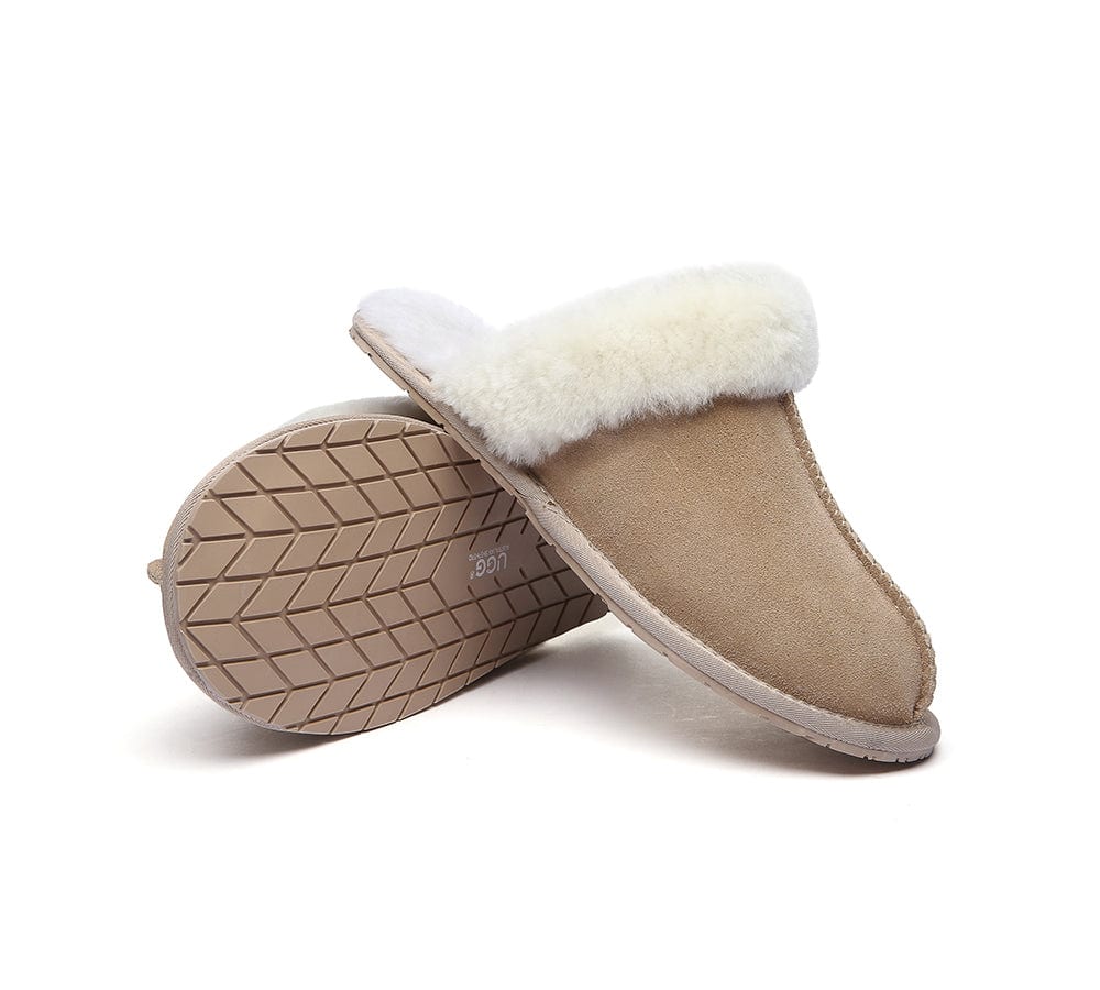 AUSTRALIAN SHEPHERD? UGG Slippers Premium Sheepskin Wool Scuff Rosa