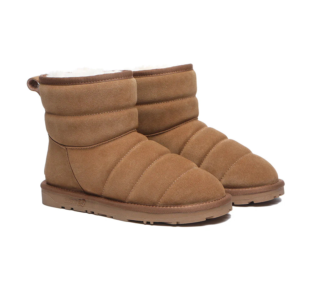 EVERAU? UGG Boots Sheepskin Wool Mini Puffer