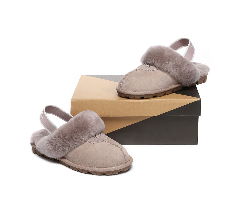 AUSTRALIAN SHEPHERD? UGG Slippers Sheepskin Wool Slingback Waffle Plus