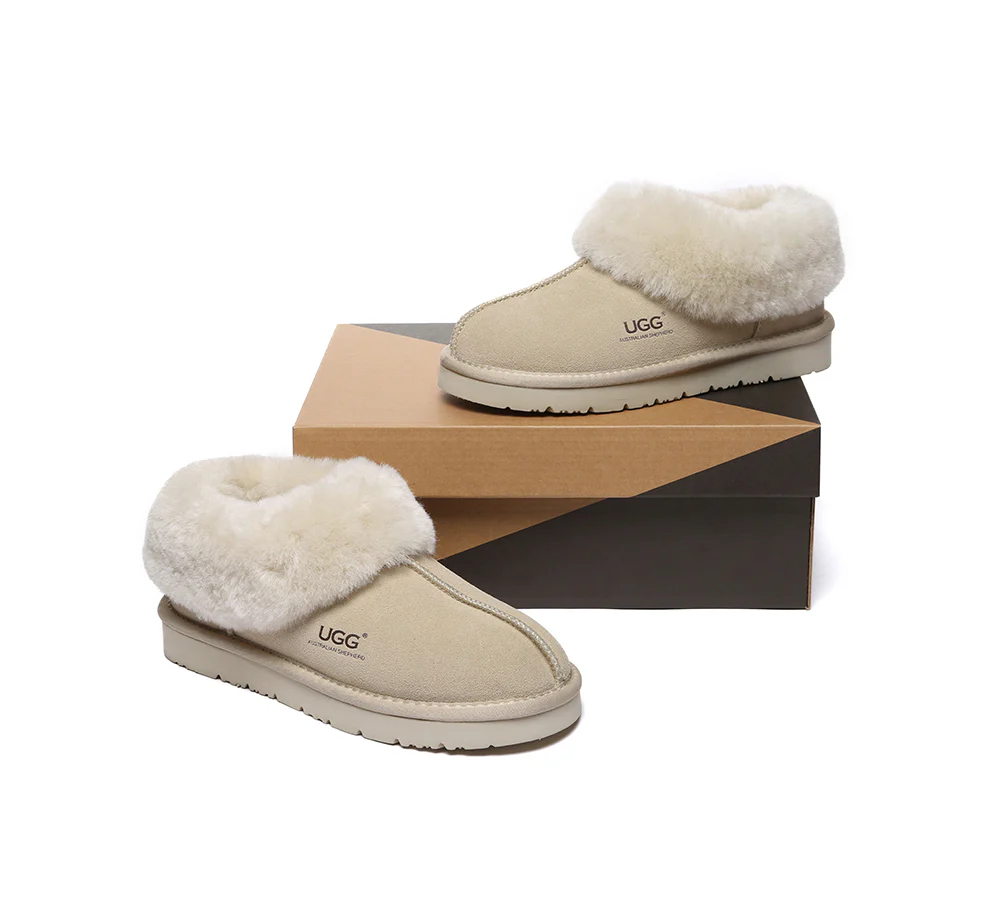 AUSTRALIAN SHEPHERD? UGG Slippers Sheepskin Wool Ankle Homey Special