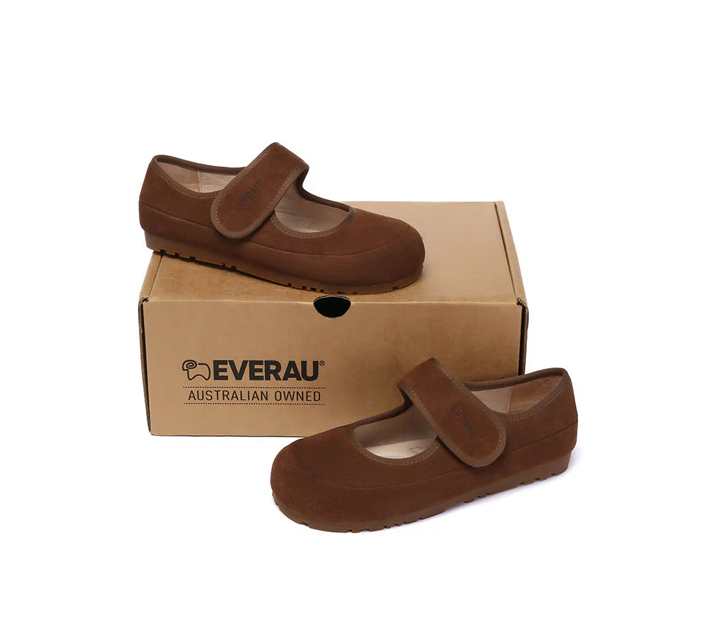 EVERAU? Women Slippers Adjustable Strap Mary Jane Malia