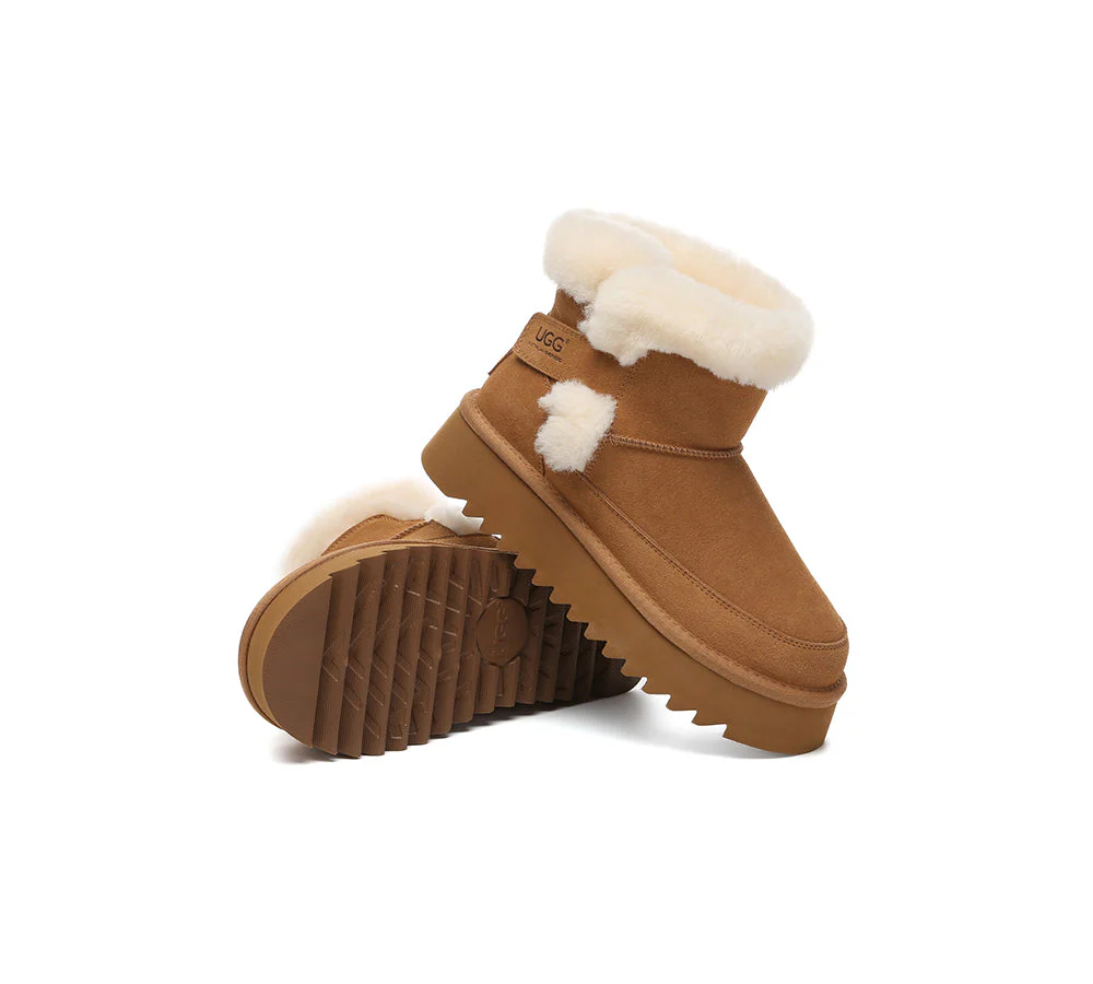 AUSTRALIAN SHEPHERD? UGG Boots Sheepskin Wool Shearling Platform Bynnie