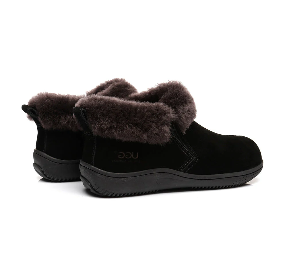 AUSTRALIAN SHEPHERD? UGG Slippers Sheepskin Wool Collar Ankle Daley