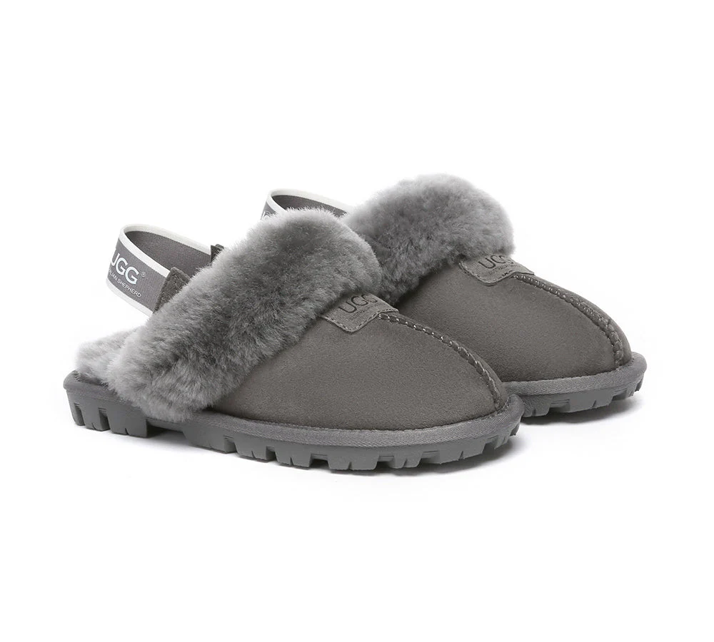 AUSTRALIAN SHEPHERD? 2-Way Style UGG Slippers Sheepskin Wool Removable Strap Slingback Suzie ll