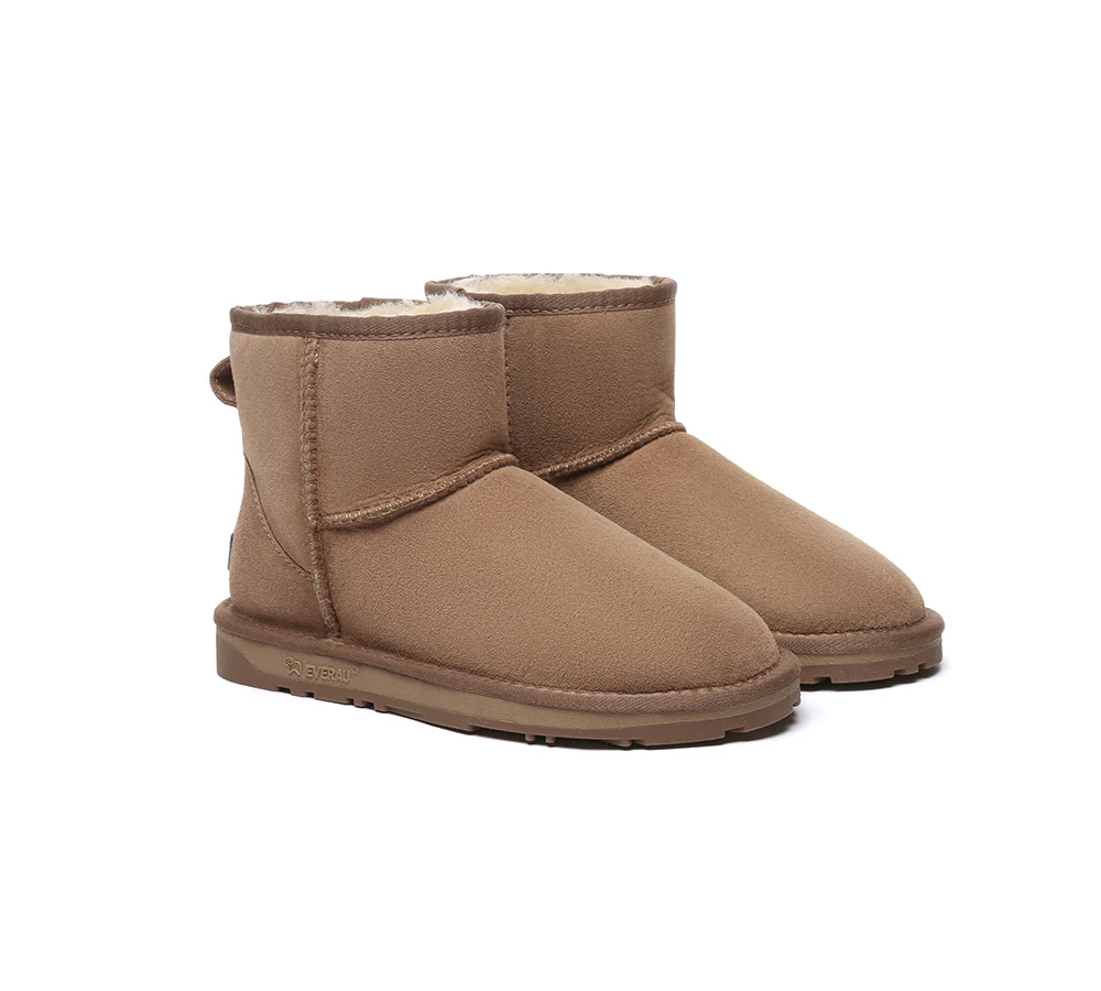 UGG EVERAU? UGG Boots Double Faced Sheepskin Wool Ankle Mini Classic