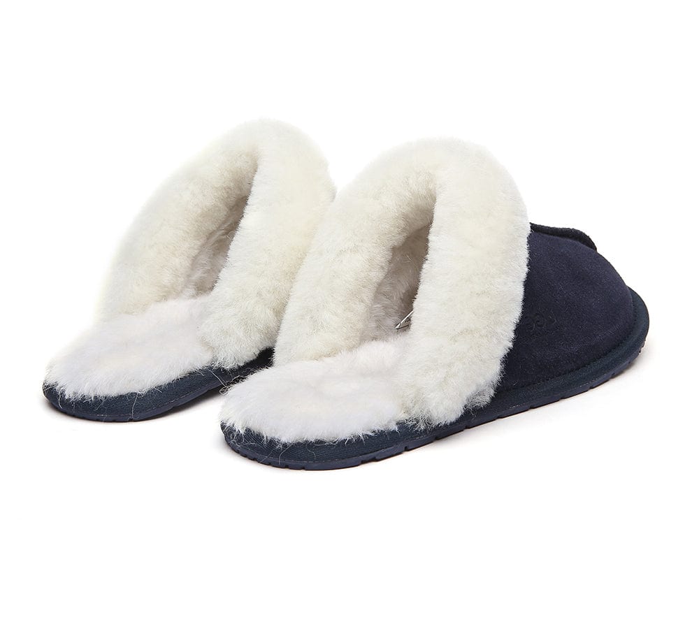 AUSTRALIAN SHEPHERD? UGG Slippers Premium Sheepskin Wool Scuff Rosa