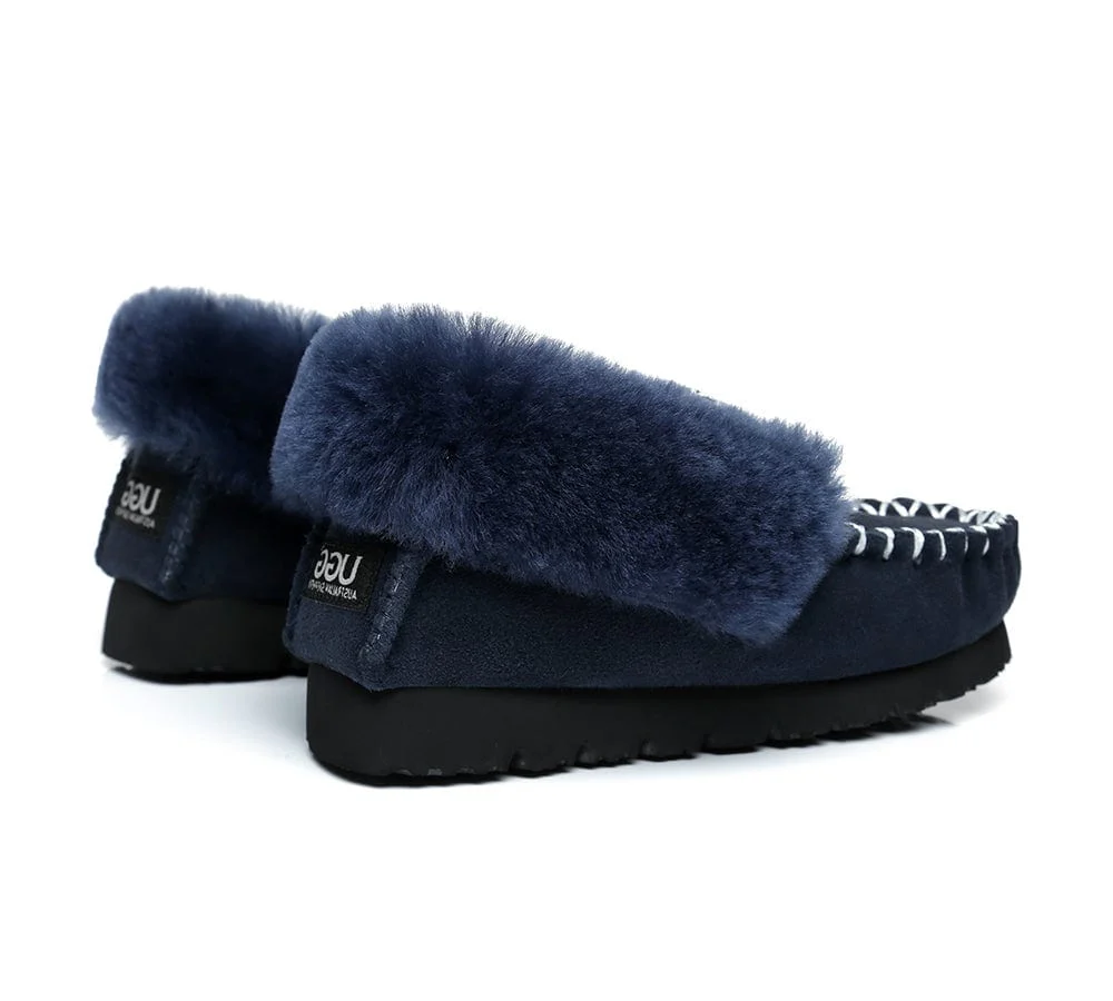 AUSTRALIAN SHEPHERD? UGG Slippers Sheepskin Wool Ankle Popo Moccasins
