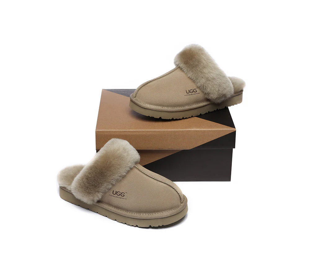 AUSTRALIAN SHEPHERD? UGG Slippers Premium Sheepskin Wool Muffin Special