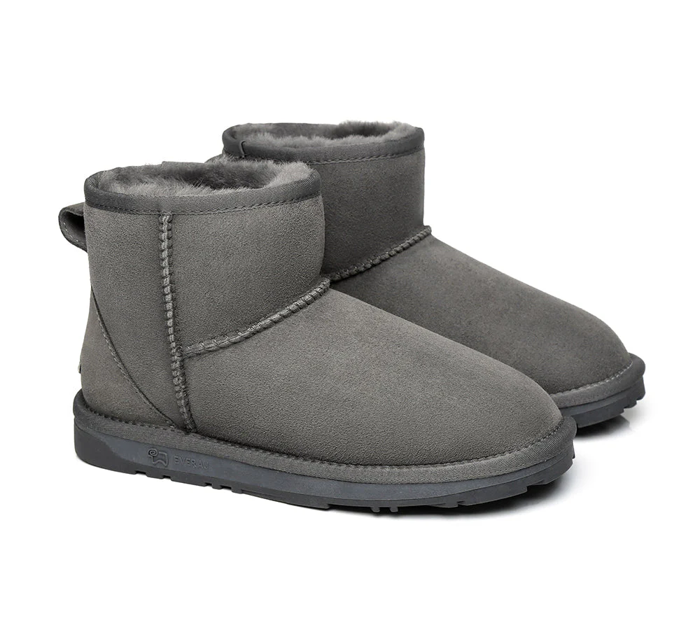 EVERAU? UGG Boots Sheepskin Wool Ankle Mini Classic