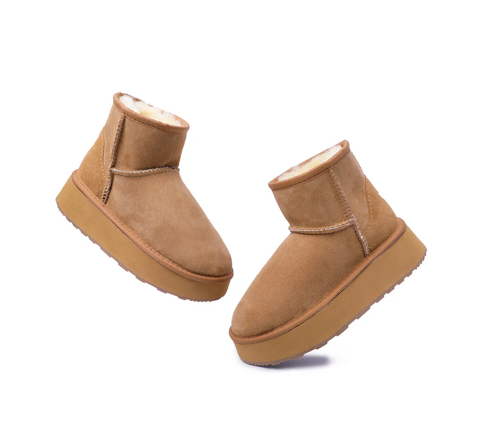 Urban UGG? UGG Boots Australian Made Sheepskin Wool Ankle Mini Platform