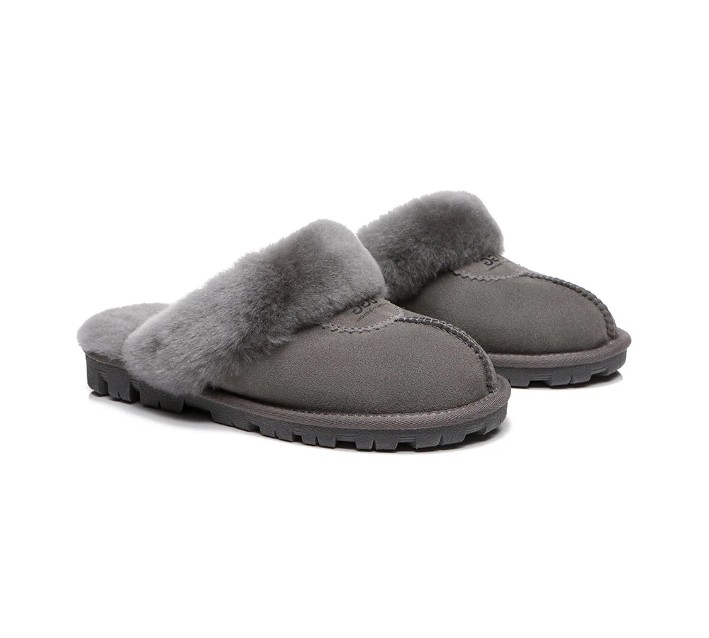 AUSTRALIAN SHEPHERD? UGG Slippers Double Face Sheepskin Wool Scuff Waffle