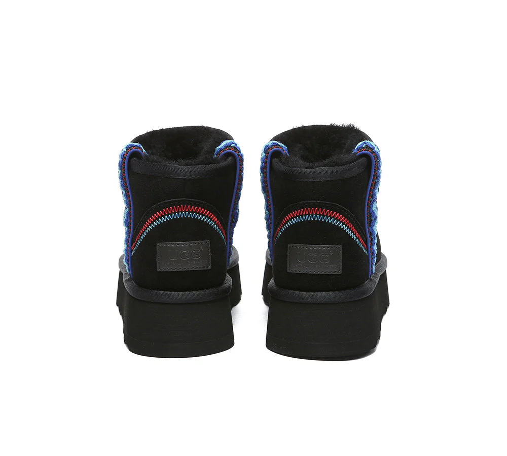 AUSTRALIAN SHEPHERD? UGG Boots Sheepskin Wool Ankle Platform Tazzy Vance