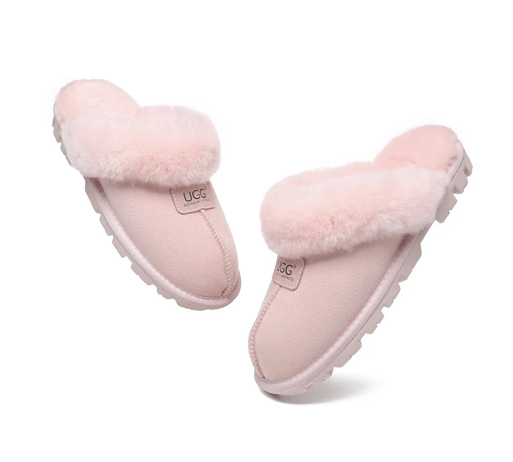 AUSTRALIAN SHEPHERD? UGG Slippers Double Faced Sheepskin Wool Suzie Scuff