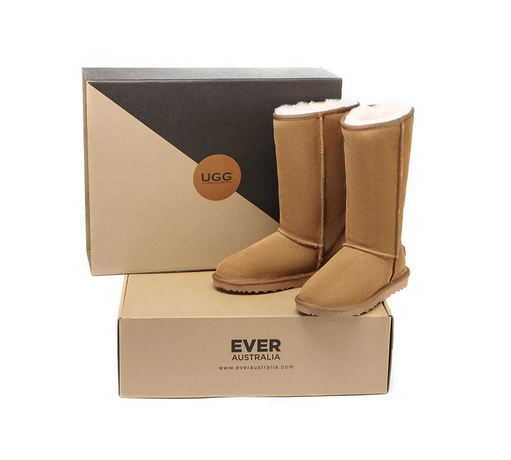 AUSTRALIAN SHEPHERD? UGG Boots Double Face Sheepskin Wool Tall Classic Suede
