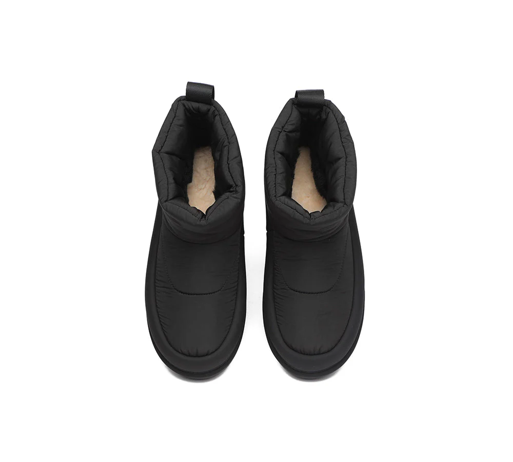 EVERAU? UGG Boots Women Sheepskin Wool Waterproof Ankle Dobra