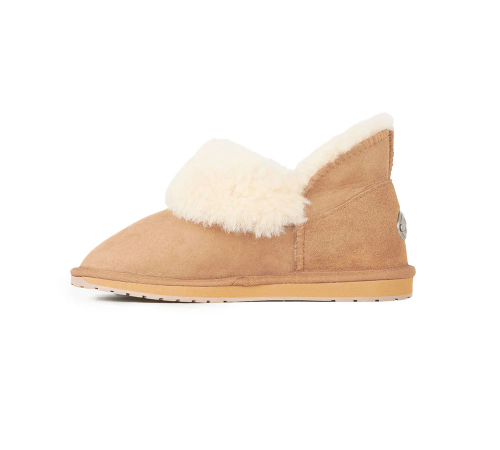 EMU? UGG Slippers Australian Made Sheepskin Wool Platinum Mintaro
