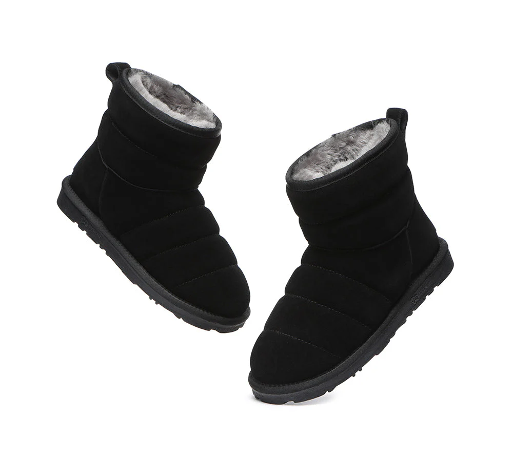 EVERAU? UGG Boots Sheepskin Wool Mini Puffer