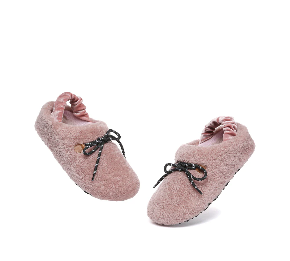 AUSTRALIAN SHEPHERD? UGG Slippers Women Curly Sheepskin Wool Slingback Barrett