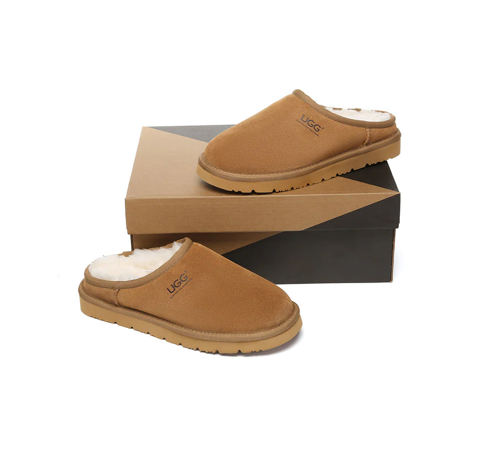 AUSTRALIAN SHEPHERD? UGG Slippers Sheepskin Wool Minimalist Classic Nano