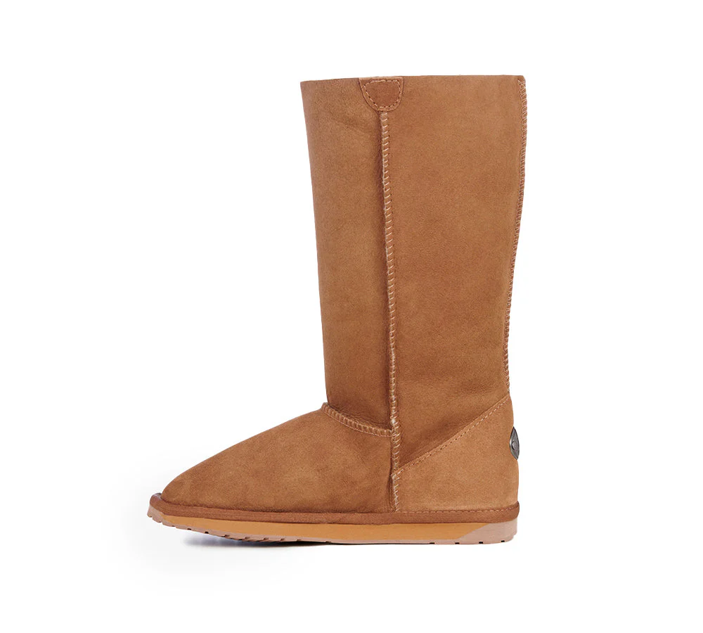 EMU? UGG Boots Australian Made Double-Face Sheepskin Tall Platinum Hi Lace