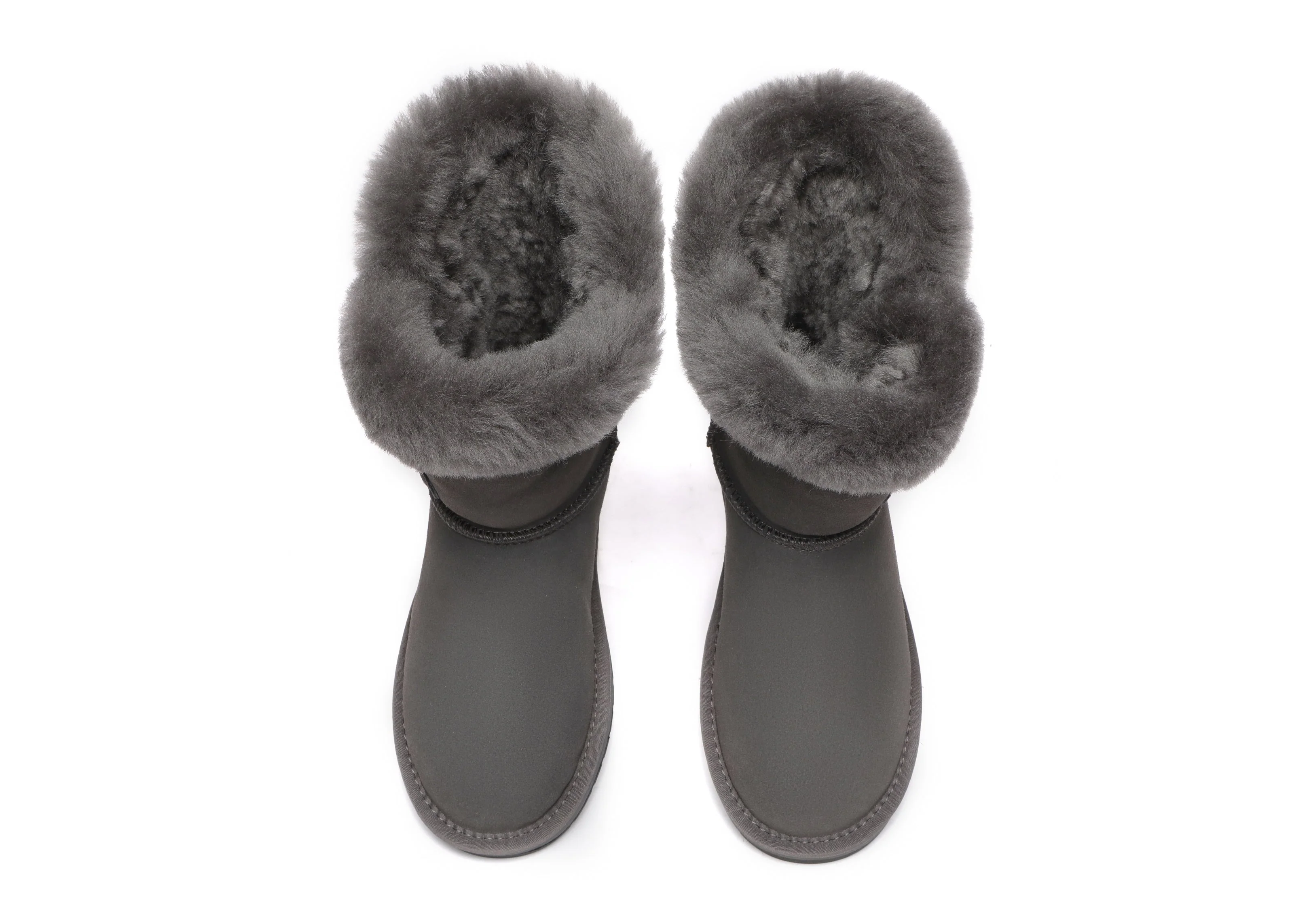 AUSTRALIAN SHEPHERD? UGG Boots Women Sheepskin Wool Horn Toggle Closure Short Talia