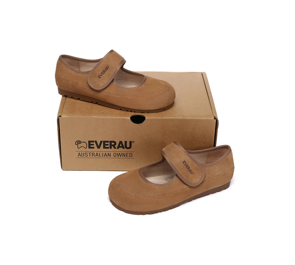 EVERAU? Women Slippers Adjustable Strap Mary Jane Malia