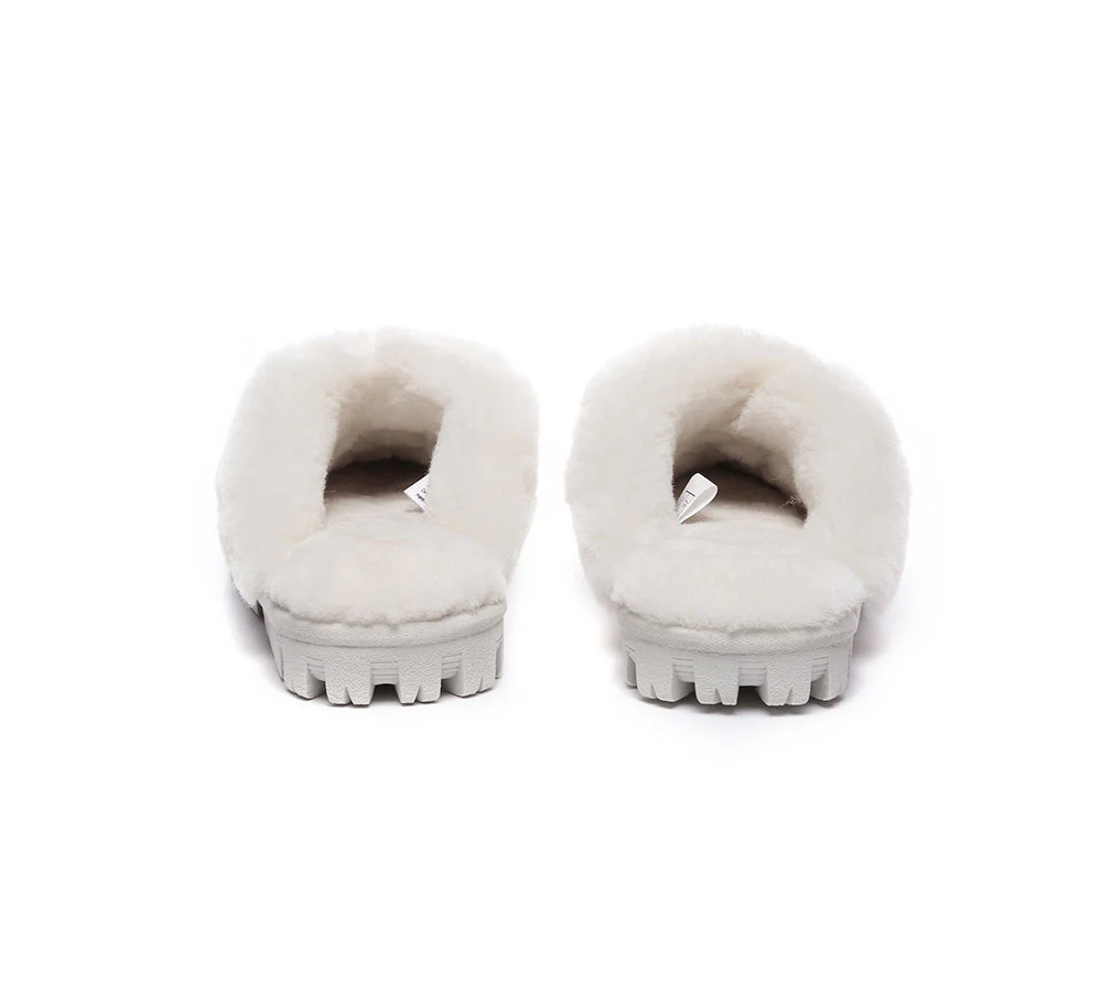 AUSTRALIAN SHEPHERD? UGG Slippers Double Face Sheepskin Wool Scuff Waffle