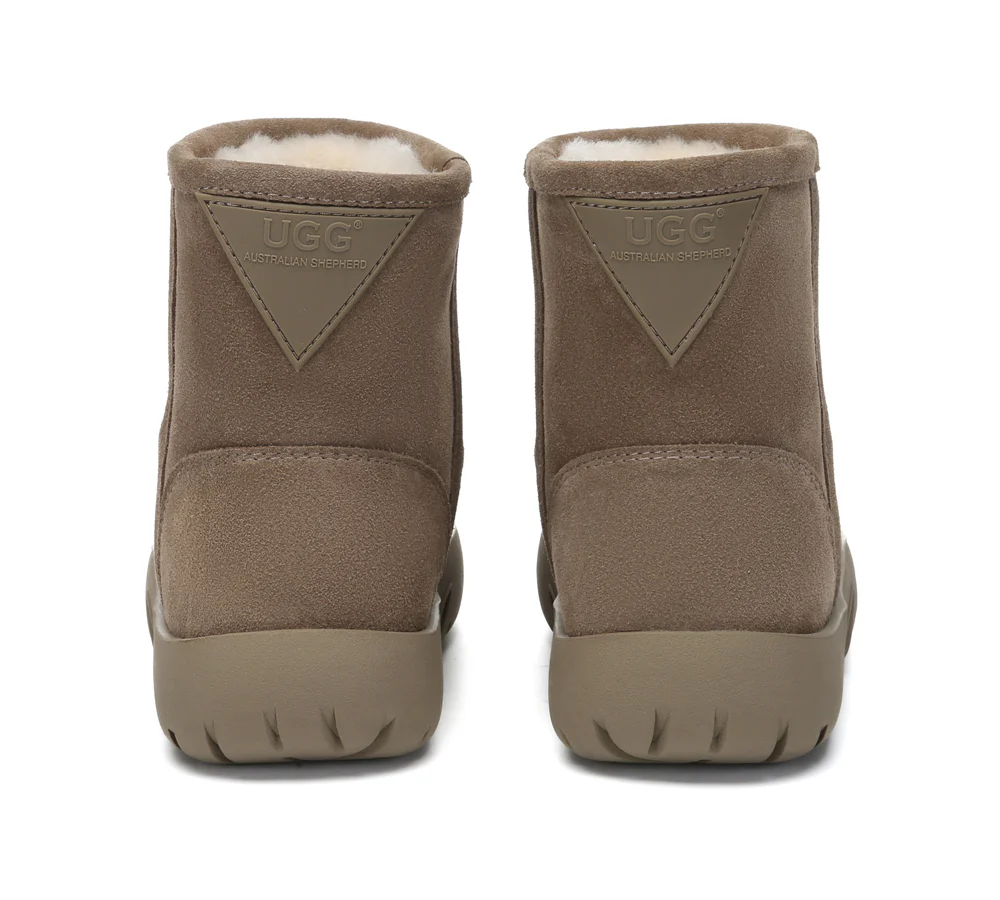 AUSTRALIAN SHEPHERD? UGG Boots Sheepskin Wool Mid Calf Chunky Short Classic Salma