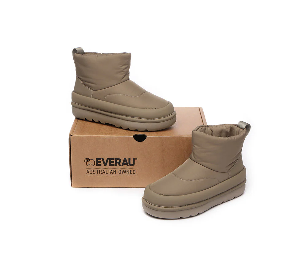 EVERAU? UGG Boots Women Sheepskin Wool Waterproof Ankle Dobra