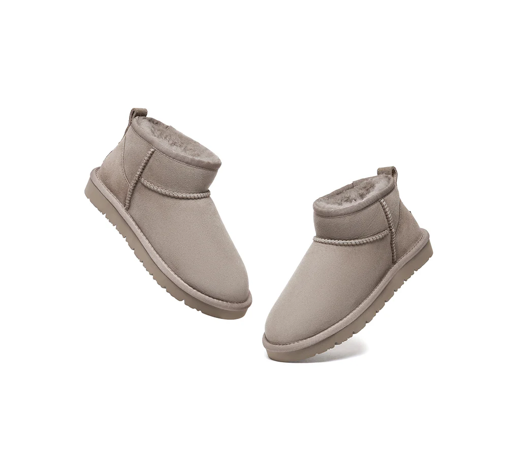 AUSTRALIAN SHEPHERD? UGG Boots Double Faced Sheepskin Wool Ankle Mini Boots Jade