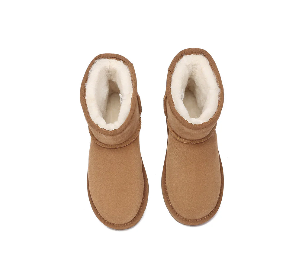 EVERAU? UGG Boots Sheepskin Wool Ankle Mini Classic Suede