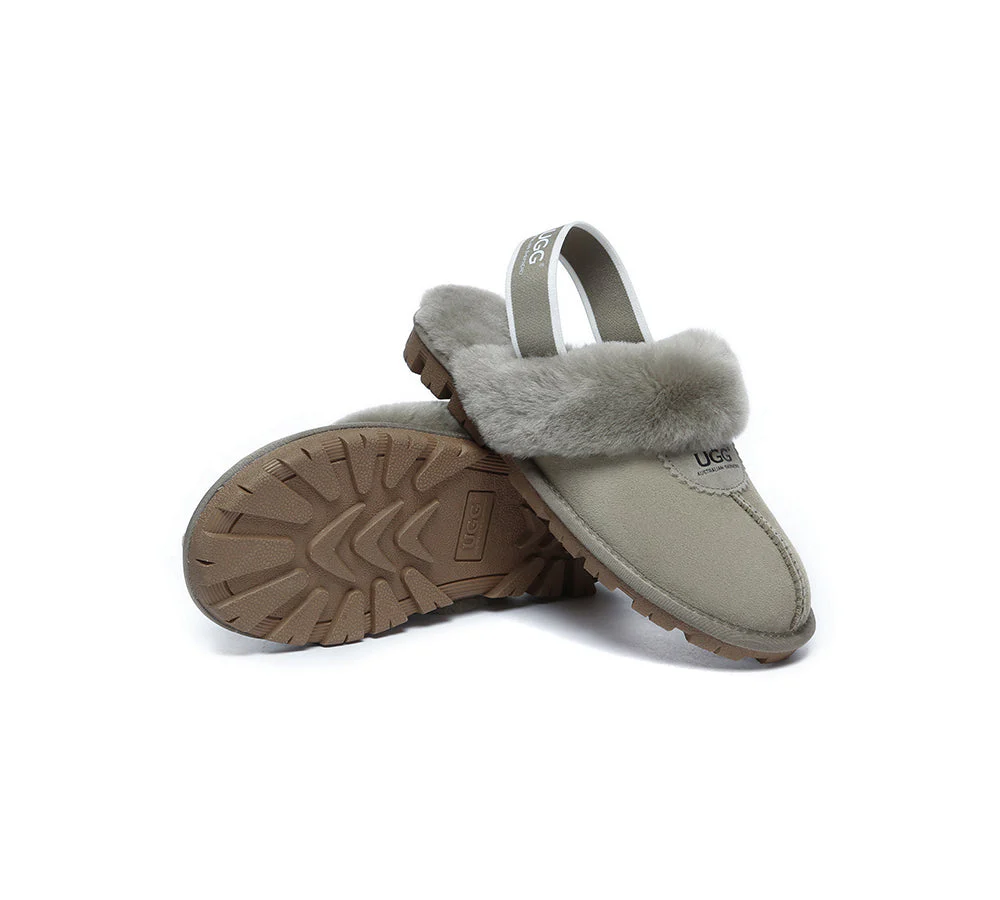 AUSTRALIAN SHEPHERD? UGG Slippers Sheepskin Wool Slingback Waffle Plus