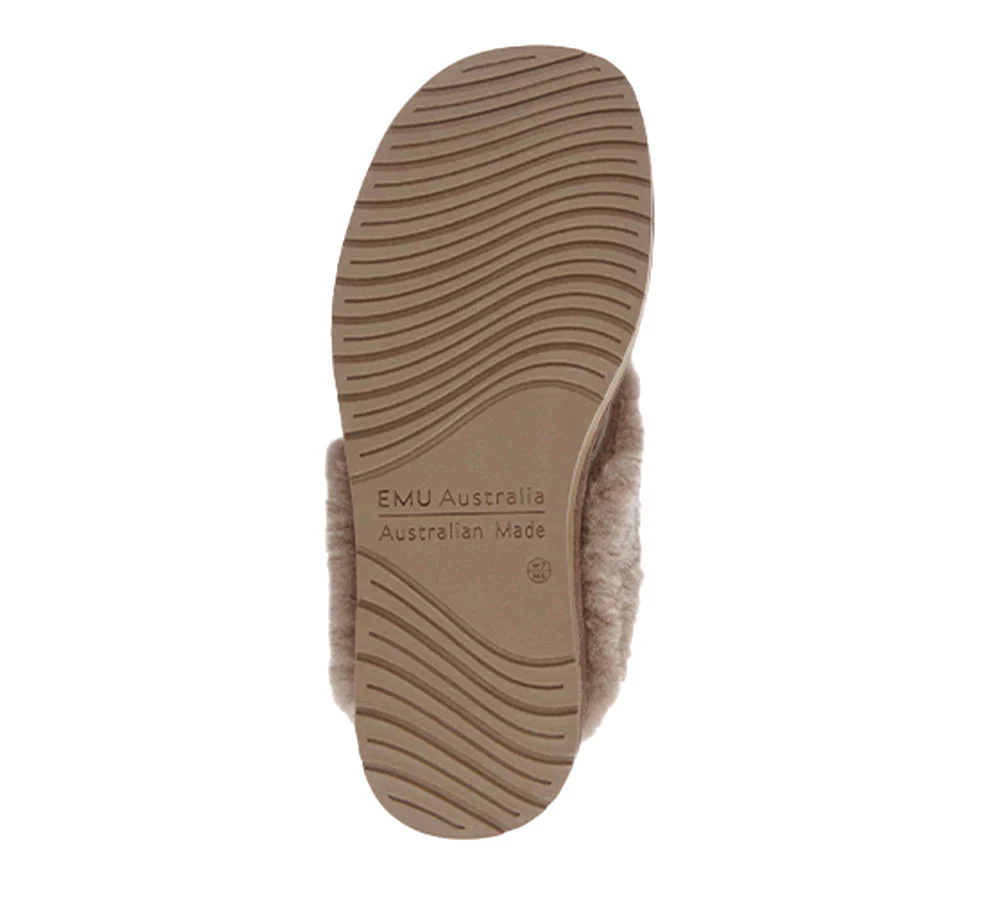 EMU? UGG Slippers Australian Made Sheepskin Wool Scuff Platinum Eden