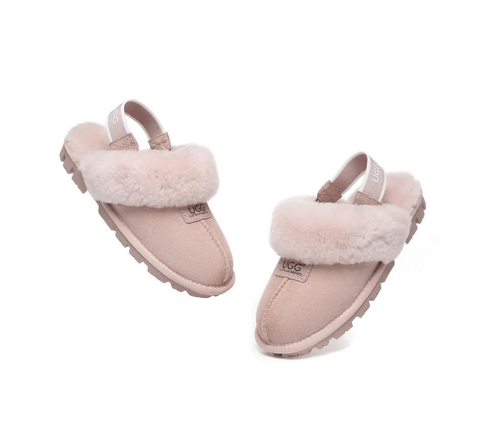 AUSTRALIAN SHEPHERD? 2-Way Style UGG Slippers Sheepskin Wool Removable Strap Slingback Suzie ll