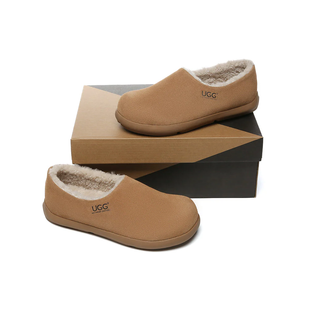 AUSTRALIAN SHEPHERD? UGG Slippers Sheepskin Wool Ankle Clog Brett