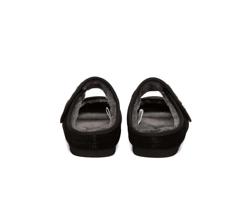 AUSTRALIAN SHEPHERD? UGG Slippers Sheepskin Wool Adjustable Strap Mary Jane Velly