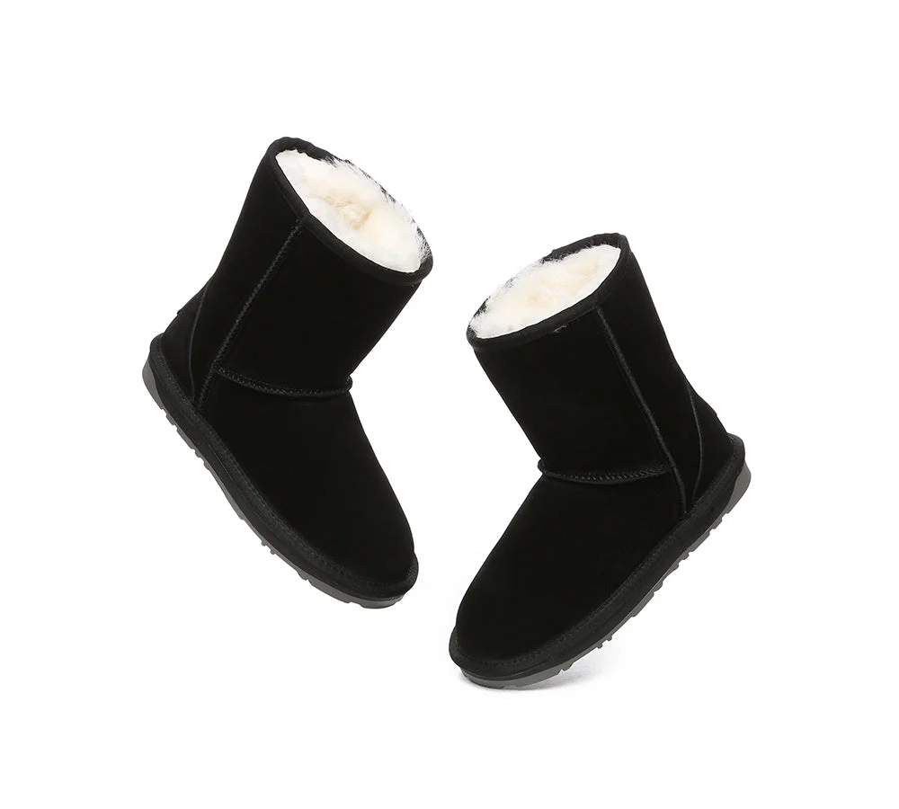 EVERAU? UGG Boots Sheepskin Wool Mid Calf Short Classic Suede