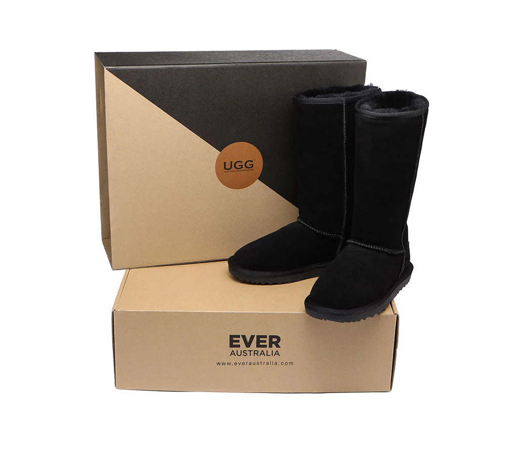 AUSTRALIAN SHEPHERD? UGG Boots Double Face Sheepskin Wool Tall Classic Suede