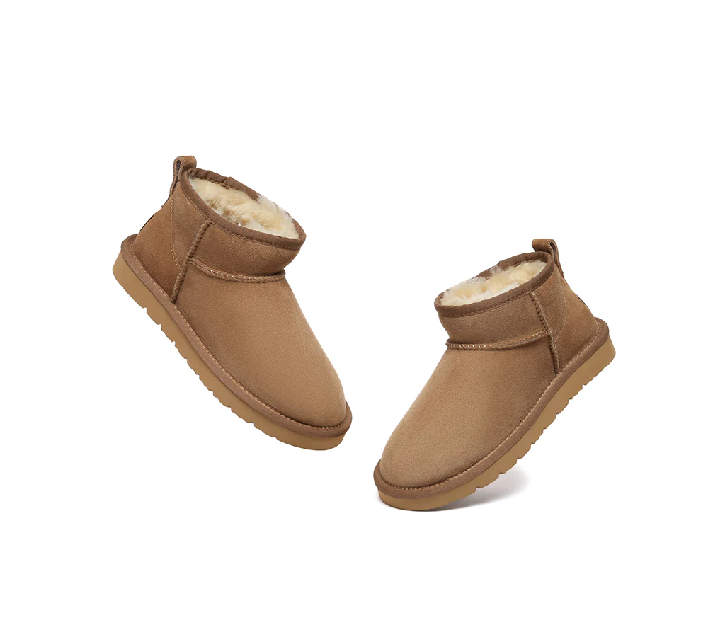 AUSTRALIAN SHEPHERD? UGG Boots Double Faced Sheepskin Wool Ankle Mini Boots Jade