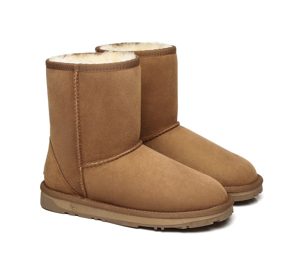 EVERAU? UGG Boots Premium Australian Sheepskin Wool Short Classic
